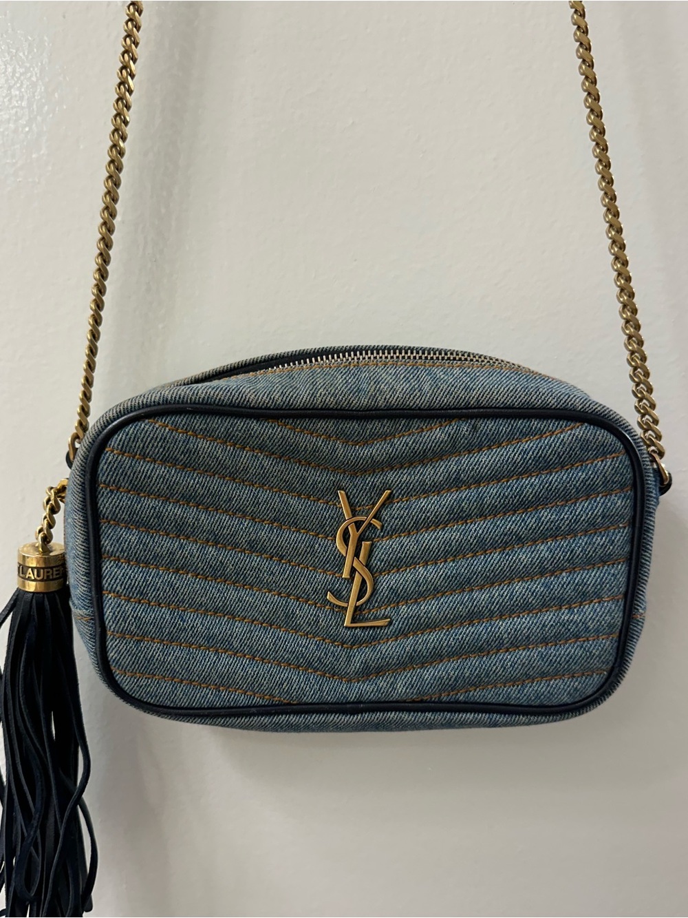 Saint Laurent Denim Camera Bag